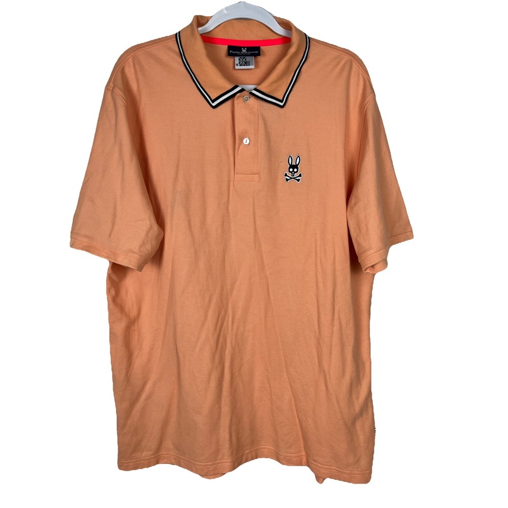 Psycho Bunny Larkin‎ Polo Orange Mens Size 8/XXL